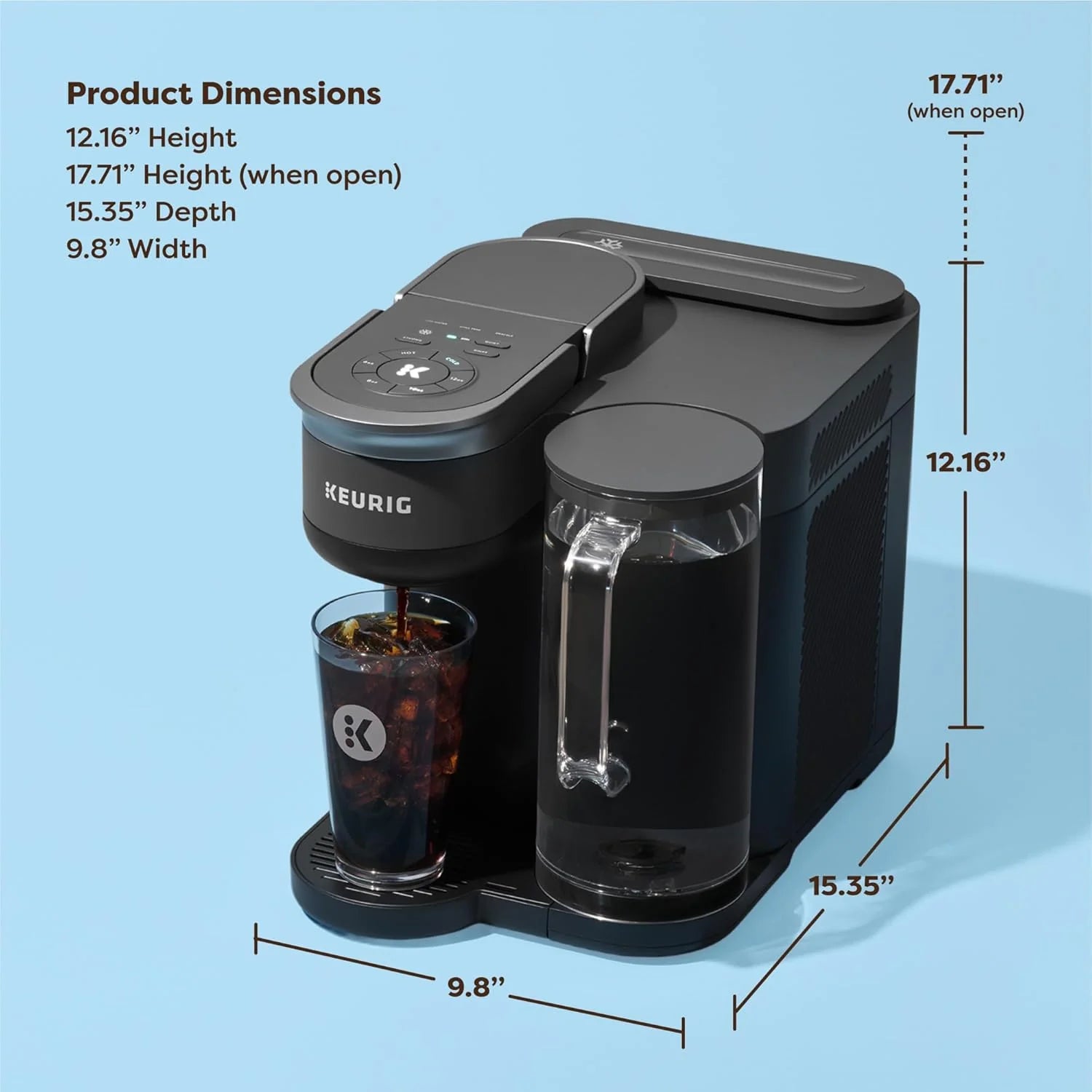 Keurig K-Brew+Chill Iced or Hot Single-Serve K-Cup Coffee Maker with MultiStream and QuickChill Technology, 70oz. Removable Reservoir