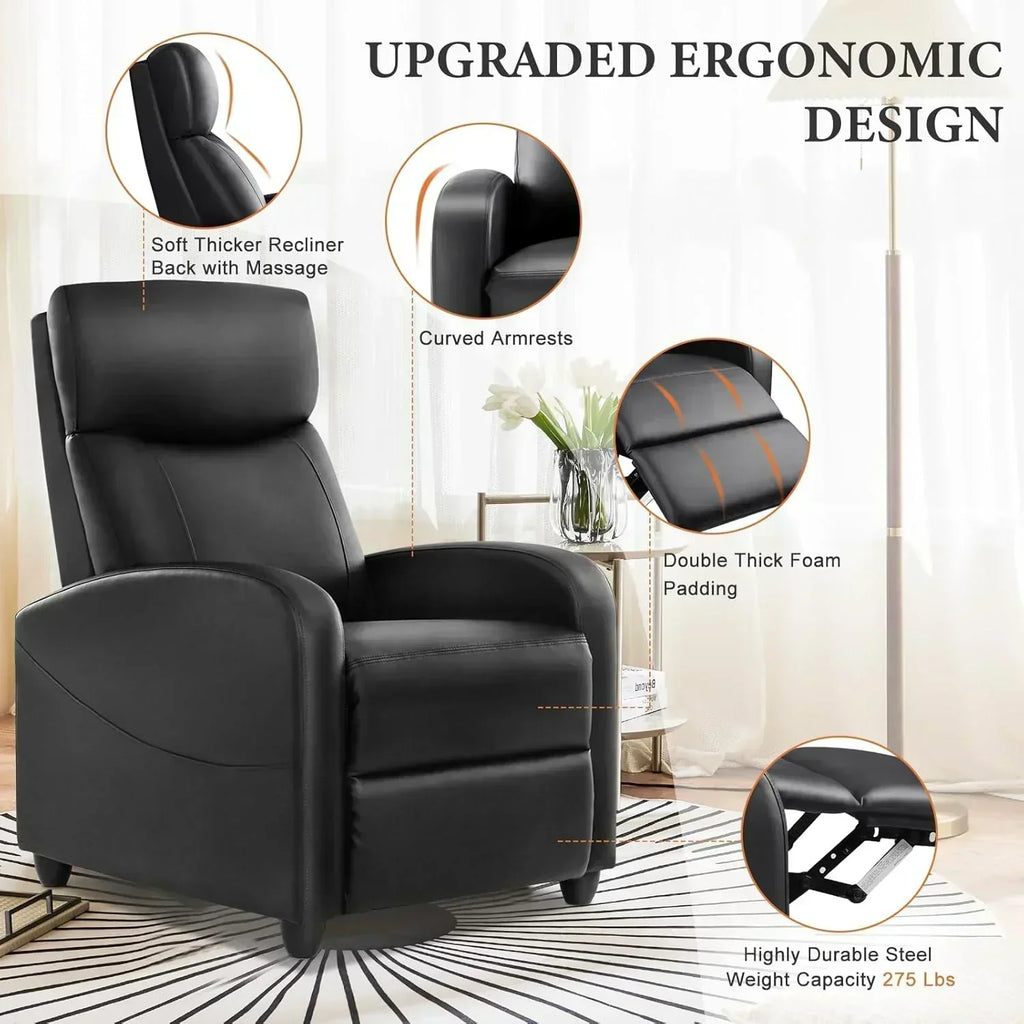 Sweetcrispy Massage Recliner Chair for Adults Adjustable Home Theater Seating