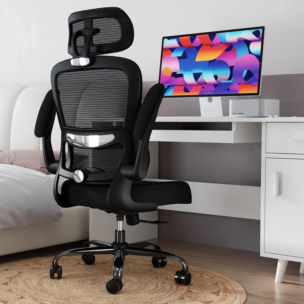 Office Chair Ergonomic Desk Chair, 330 lbs Home Mesh Desk Chair with Wheels, Comfortable Gaming Chair, High Back Office Chair