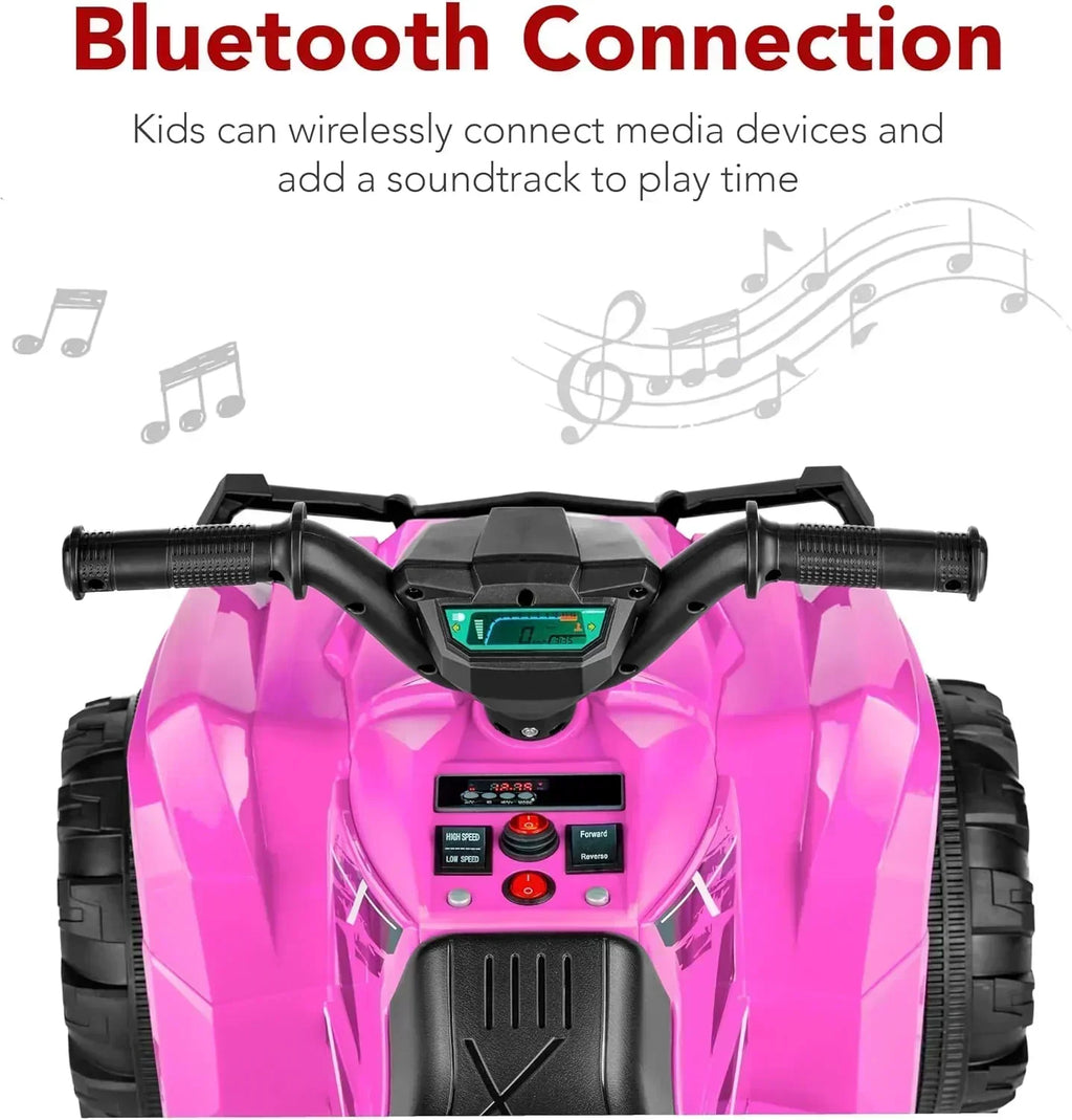 Best Choice Products 12V Kids Ride-On Electric ATV 4-Wheeler Quad Car Toy Bluetooth Audio