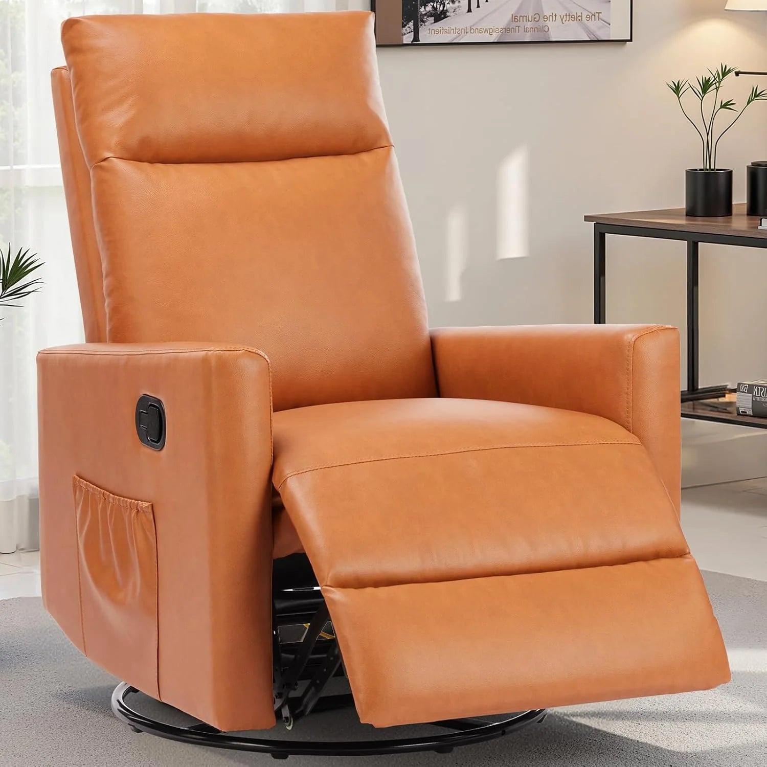 Smug Recliner Chair for Living Room Leather Recliners Home Theater Seating with Lumbar Support