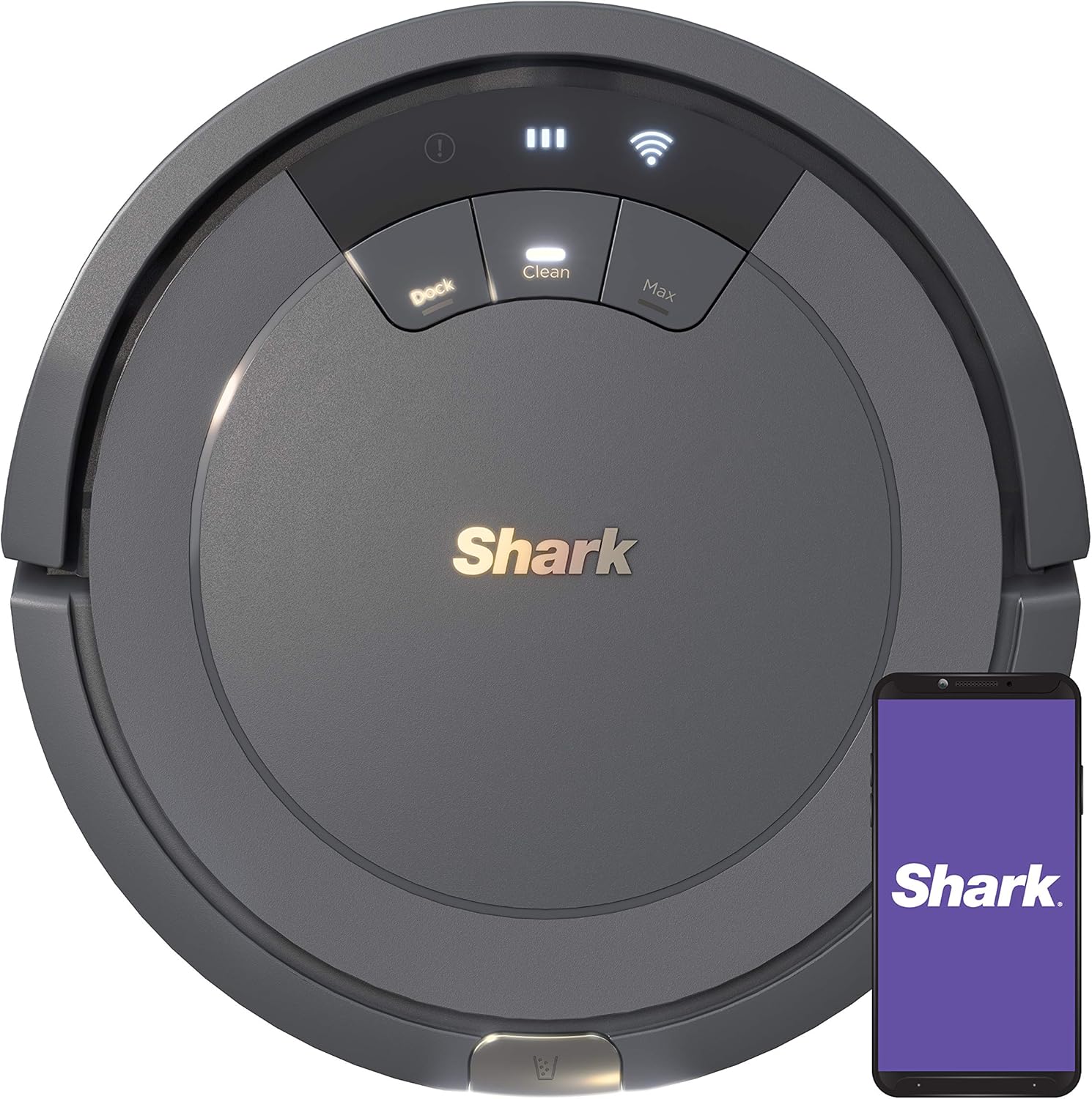 Voice Control Robot Vacuum with Matrix Clean Navigation, Home Mapping, 60-Day Capacity, XL Self-Empty Base for Homes with Pets, Carpet & Hard Floors, Cool Grey