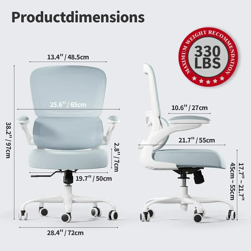 TRALT Office Chair Ergonomic Desk Chair 330 lbs Home Mesh Gaming Chair with Wheels