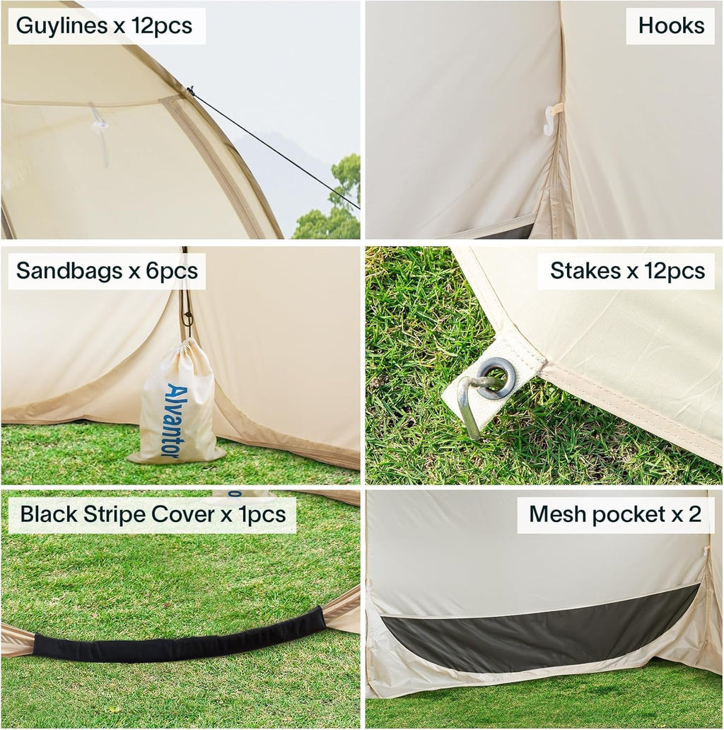Alvantor Screen House Gazebo Pop Up Igloo Screened Canopy Tent with Mosquito Netting Sides