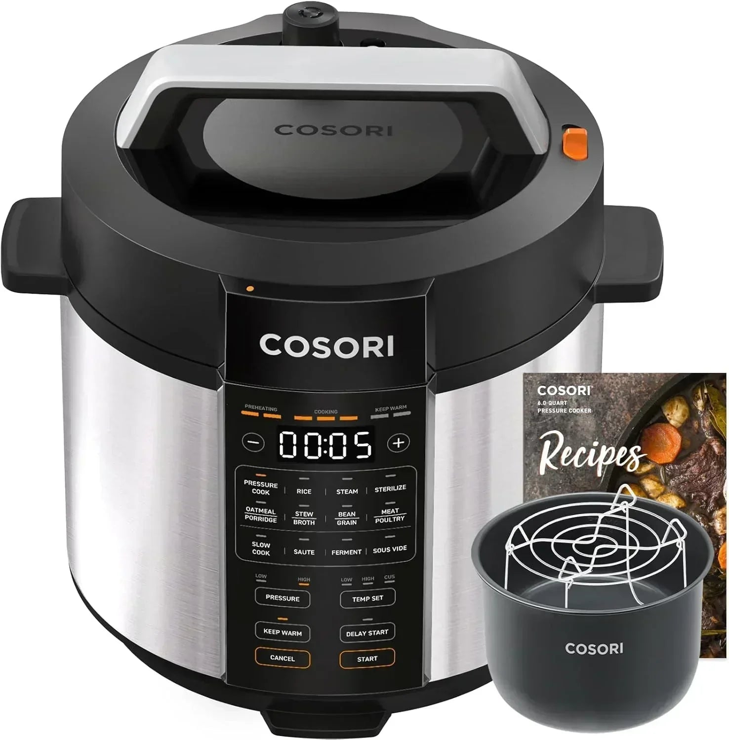 COSORI Pressure Cooker 6 qt 9-in-1 Instant Multi Kitchen Appliances Safer Venting Design